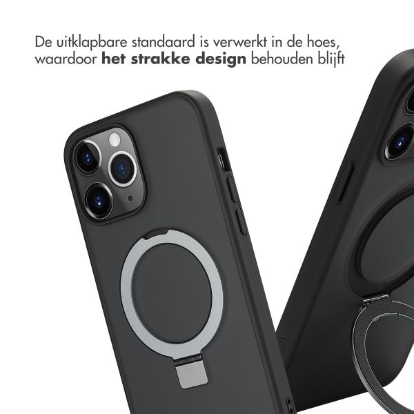 Accezz Ring Stand Backcover met MagSafe Apple iPhone 13 Pro Max - Zwart