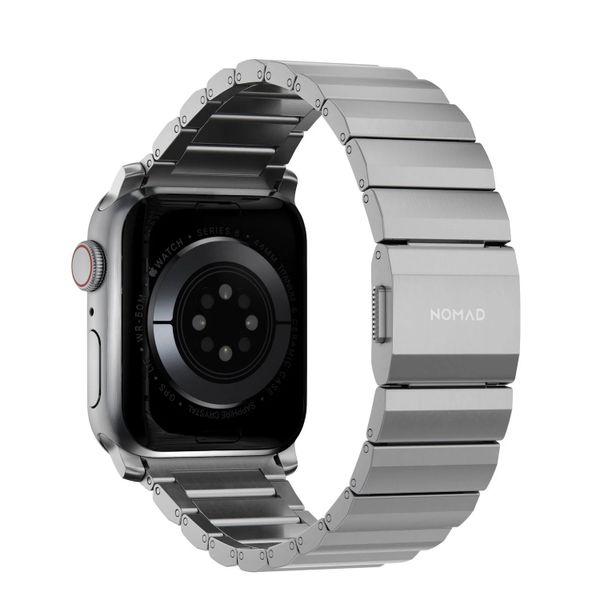 Nomad Titanium schakelband Apple Watch | 44/45/46/49 mm - Zilver