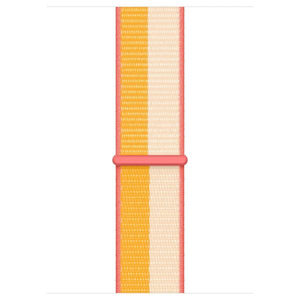 Apple Sport Loop band Apple Watch Series 1 t/m 10 / SE / Ultra (2) (44/45/46/49 mm) - Maize/White