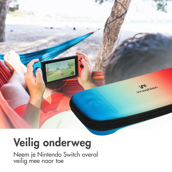 imoshion Nintendo Switch case - Hoes voor de Nintendo Switch / Switch OLED - Blauw / Rood