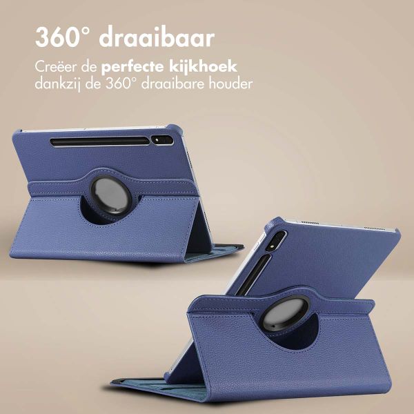 imoshion 360° draaibare Bookcase Samsung Galaxy Tab S8 / S7 - Donkerblauw