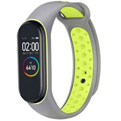 imoshion Siliconen sport bandje Xiaomi Mi Band 3 / 4 - Grijs / Lime