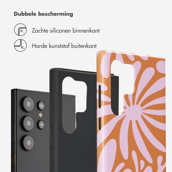 Selencia Vivid Backcover Samsung Galaxy S24 Ultra - Modern Bloom Pink