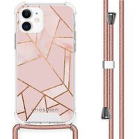 imoshion Design hoesje met koord iPhone 12 Mini - Grafisch Koper - Roze / Goud