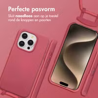 imoshion Color Backcover met afneembaar koord MagSafe Apple iPhone 15 Pro - Raspberry