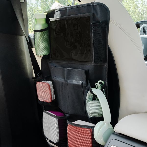 imoshion Autostoel Organizer voor Kinderen – 9 vakken – Inclusief Tablethouder – Zwart