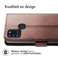 imoshion Luxe Bookcase Samsung Galaxy A21s - Donkerbruin