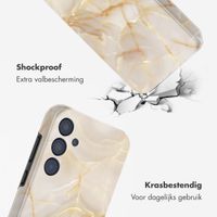 Selencia Vivid Tough Backcover Samsung Galaxy A35 - Golden Beige Marble