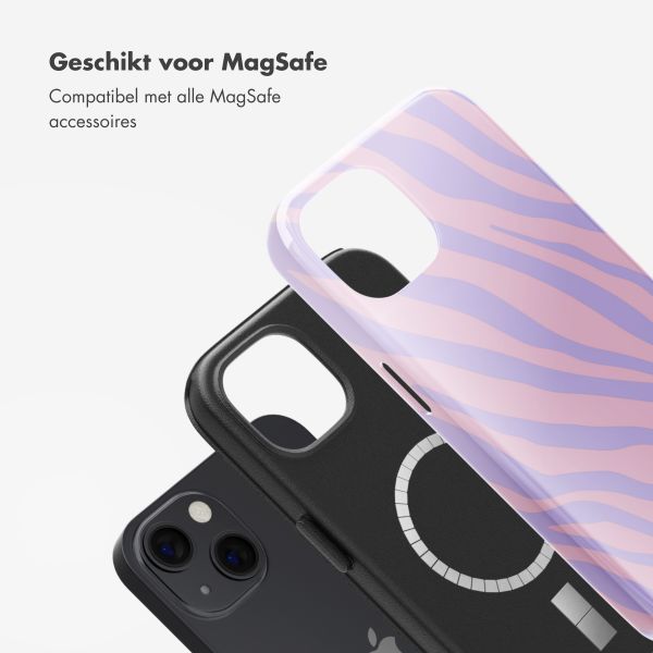 Selencia Vivid Backcover met MagSafe Apple iPhone 13 - Zebra Light Pink Lilac