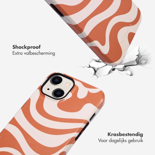 Selencia Vivid Tough Backcover iPhone 14 - Dream Swirl Orange