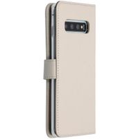 Selencia Echt Lederen Bookcase Samsung Galaxy S10 - Greige