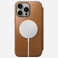 Nomad Modern Leather FolioBookcase Apple iPhone 15 Pro Max - English Tan