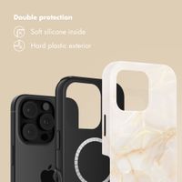 Selencia Vivid Back Cover with MagSafe Apple iPhone 16 Pro - Golden Beige Marble