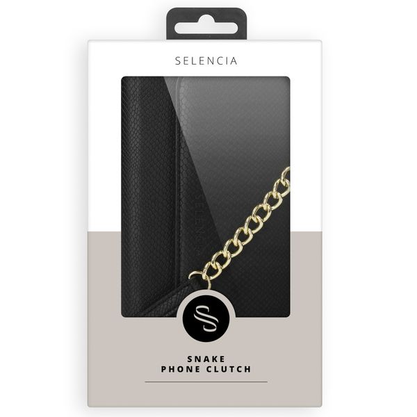 Selencia Tierra Uitneembare Slang Clutch iPhone Xr - Zwart