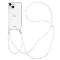 imoshion Backcover met koord + armband iPhone 13 - Parels Hartjes