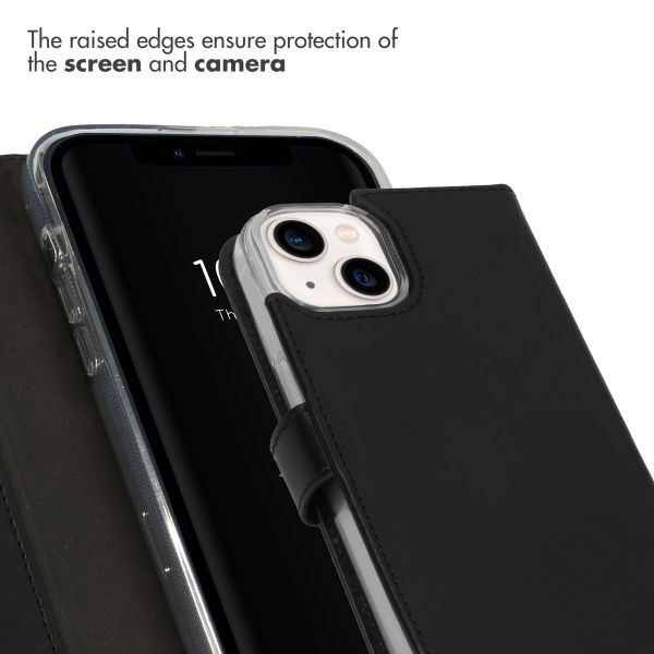 Selencia Genuine Leather Book Case Apple iPhone 14 - Black