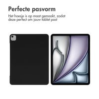 Accezz Liquid Silicone Backcover met penhouder Apple iPad Air 13 inch (2025) M3 / (2024) M2 - Zwart