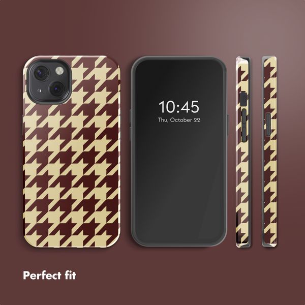 Selencia Vivid Back Cover with MagSafe Apple iPhone 13 - Pied-de-Poule