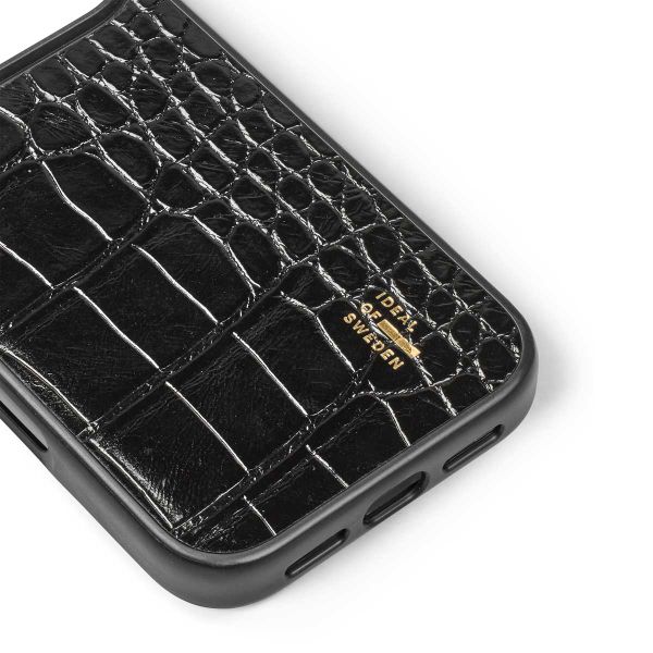 iDeal of Sweden Vegan Leather MagSafe Backcover Apple iPhone 17 Pro - Black Croco