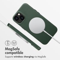 Accezz Leather Back Cover with MagSafe Apple iPhone 13 - Cedar Green
