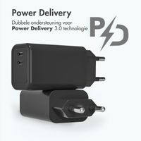 imoshion Wall Charger 35 Watt | 2x USB-C - Zwart