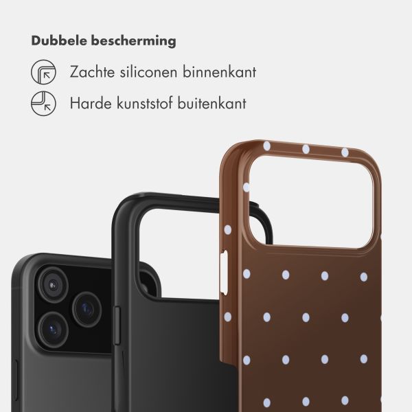 Selencia Vivid Backcover Apple iPhone 17 Pro - Happy Dots Chocolate