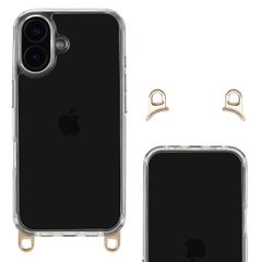 Selencia Backcover met afneembare haakjes Apple iPhone 16 - Transparant