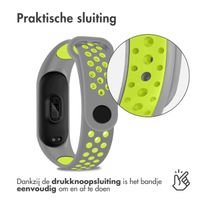 imoshion Siliconen sport bandje Xiaomi Mi Band 5 / 6 - Grijs / Lime