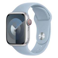 Apple Sport Band Apple Watch Series 1 t/m 9 / SE (38/40/41 mm) | Series 10 / 11 (42 mm) - Maat M/L - Light Blue