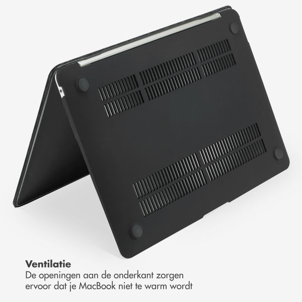 Selencia Fluwelen Cover MacBook Pro 14 inch (2021 / 2023 M3 chip / 2024 M4 chip) - A2442 / A2779 / A2918 / A3112 / A3185 / A3401 - Zwart