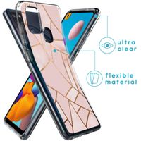 imoshion Design hoesje Samsung Galaxy A21s - Grafisch Koper / Roze