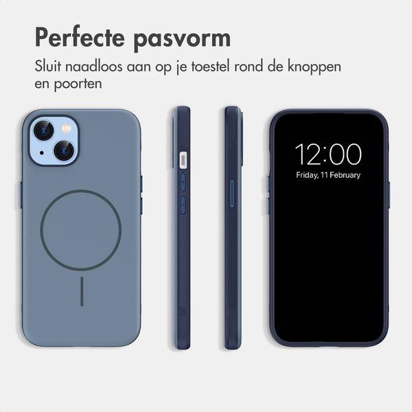 imoshion Color Backcover met Thin MagSafe Ring Apple iPhone 14 / 13 - Donkerblauw