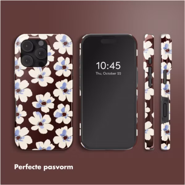 Selencia Vivid Backcover met MagSafe Apple iPhone 16 Pro - Choco Flower Pop
