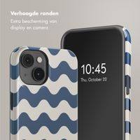 Selencia Vivid Tough Backcover met MagSafe iPhone 14 - Wave Vibes Classic Blue