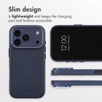 Accezz Leather Case with MagSafe Apple iPhone 18 Pro / 17 Pro - Nightfall Blue