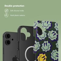 Selencia Vivid Back Cover with MagSafe Apple iPhone 16 - Wavy Smiley Green