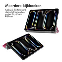imoshion Design Trifold Bookcase Apple iPad Pro 11 (2024) M4 - Floral Water Color
