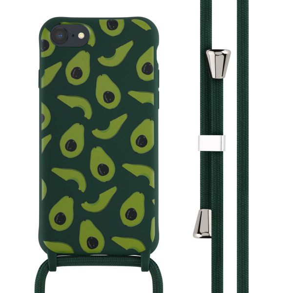 imoshion Siliconen design hoesje met koord iPhone SE (2022 / 2020) / 8 / 7 - Avocado Green