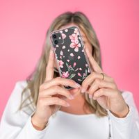 imoshion Design hoesje iPhone SE (2022 / 2020) / 8 / 7 / 6s - Bloem - Roze