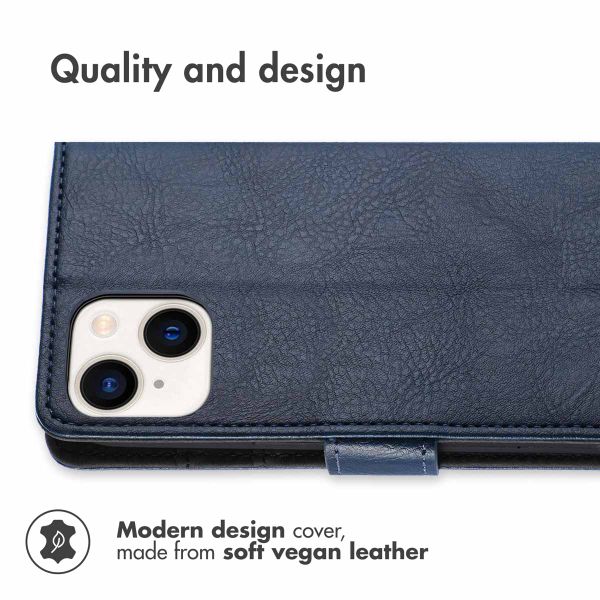 imoshion Luxury Bookcase Apple iPhone 15 - Dark Blue