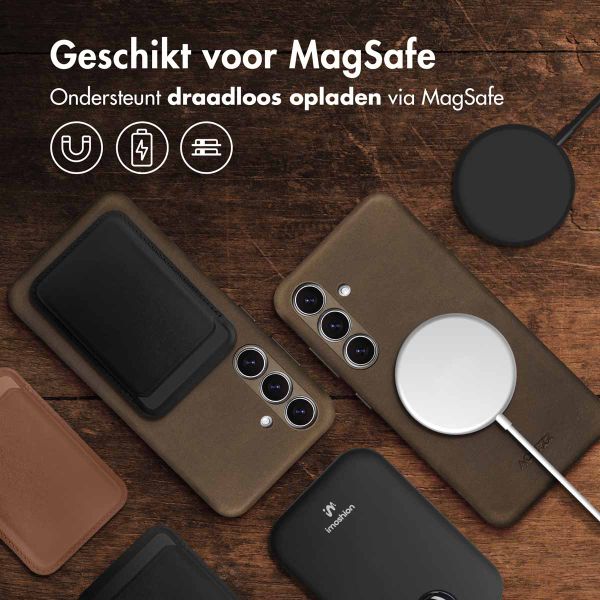 Accezz Vintage Leather Magsafe Backcover Samsung Galaxy S24 / S25 - Rustic Brown