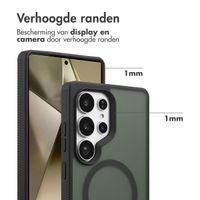 Accezz Rugged Frosted MagSafe Backcover Samsung Galaxy S25 Ultra - Zwart