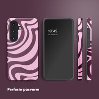 Selencia Vivid Backcover met MagSafe Samsung Galaxy S26 Plus - Wavy Swirl Pink Plum