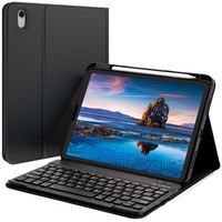 Accezz QWERTY Bluetooth Keyboard Bookcase Apple iPad 11 (2025) 11 inch A16 / iPad 10 (2022) 10.9 inch - Zwart