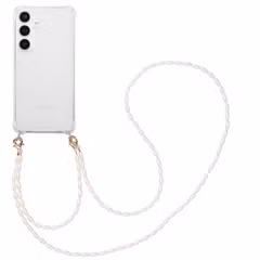 imoshion Backcover met koord + armband - Parels Samsung Galaxy S25 - Transparant