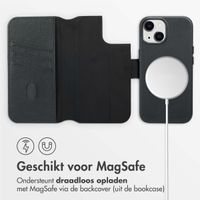 Accezz Leather Bookcase 2-in-1 met MagSafe Apple iPhone 15 - Onyx Black