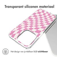 imoshion Design hoesje iPhone 14 Pro - Retro Pink Check