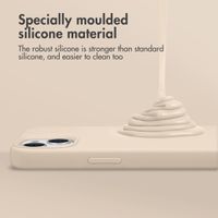 Accezz Liquid Silicone Back Cover Apple iPhone 14 Pro - Stone