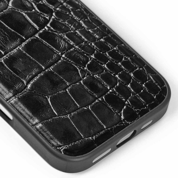 iDeal of Sweden Vegan Leather Backcover iPhone 16 Pro Max - Black Croco