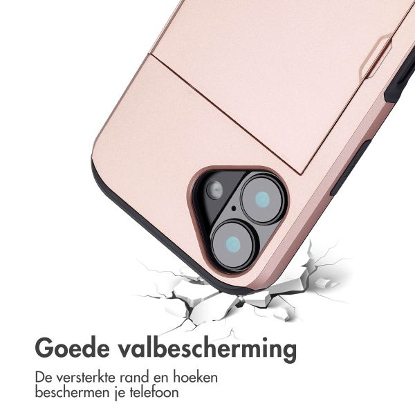 imoshion Backcover met pasjeshouder iPhone 16 - Rosé Goud